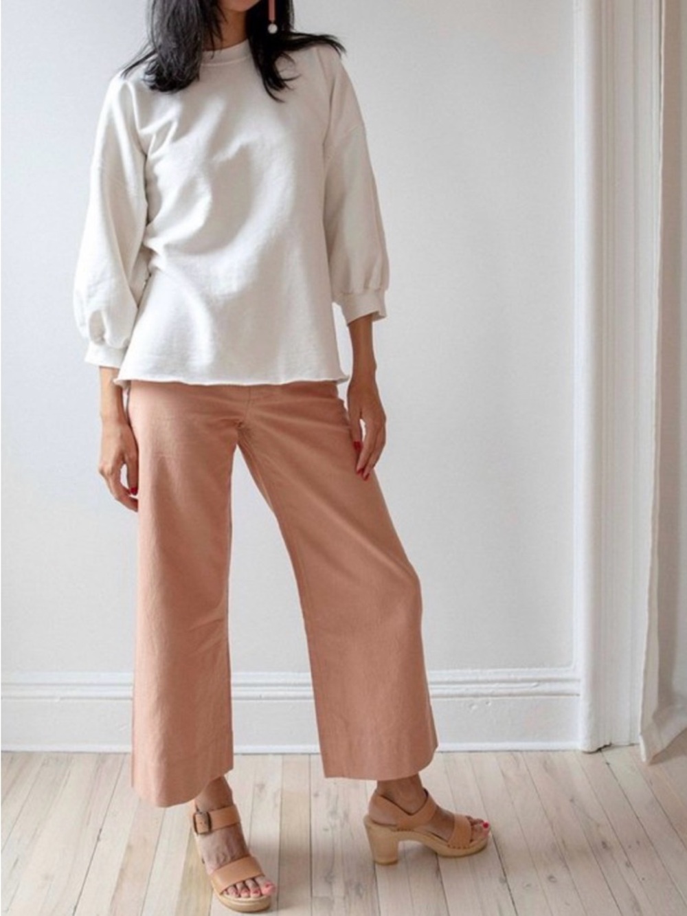Apiece Apart “Merida” pants in Clay / Sand / light onion skin